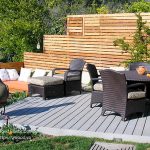 Sân vườn đẹp lạ với gỗ nhựa AWood trang trí bia