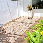 Vỉ gỗ nhựa lót sàn sân vườn